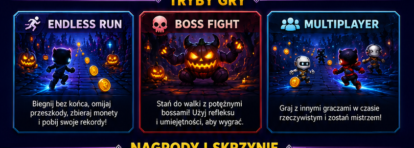 Tryby gry: Endless Run, Boss Fight i Multiplayer